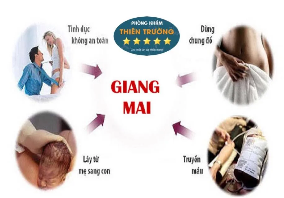 Hình ảnh: Con đường lây nhiễm bệnh giang mai
