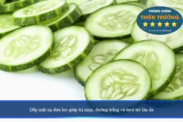 Hình ảnh: Đắp mặt bằng dưa chuột.