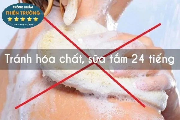 hình ảnh: Cần tránh hóa chất và xà phòng ngay sau khi triệt lông xong.