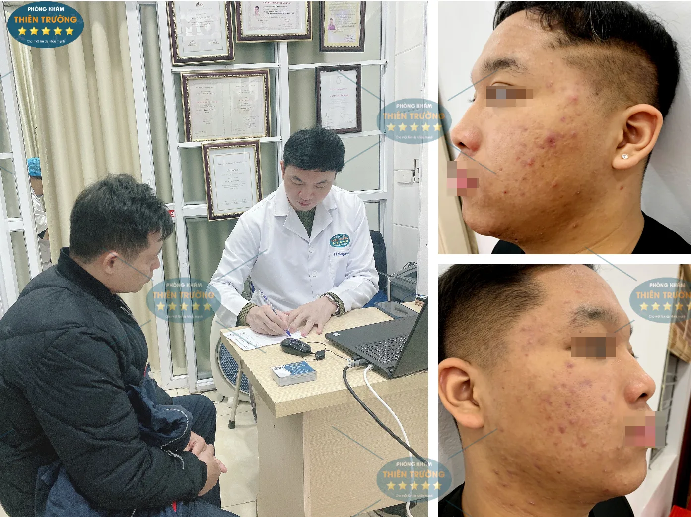 Hình ảnh: Bác sĩ đang thăm khám cho khách hàng.