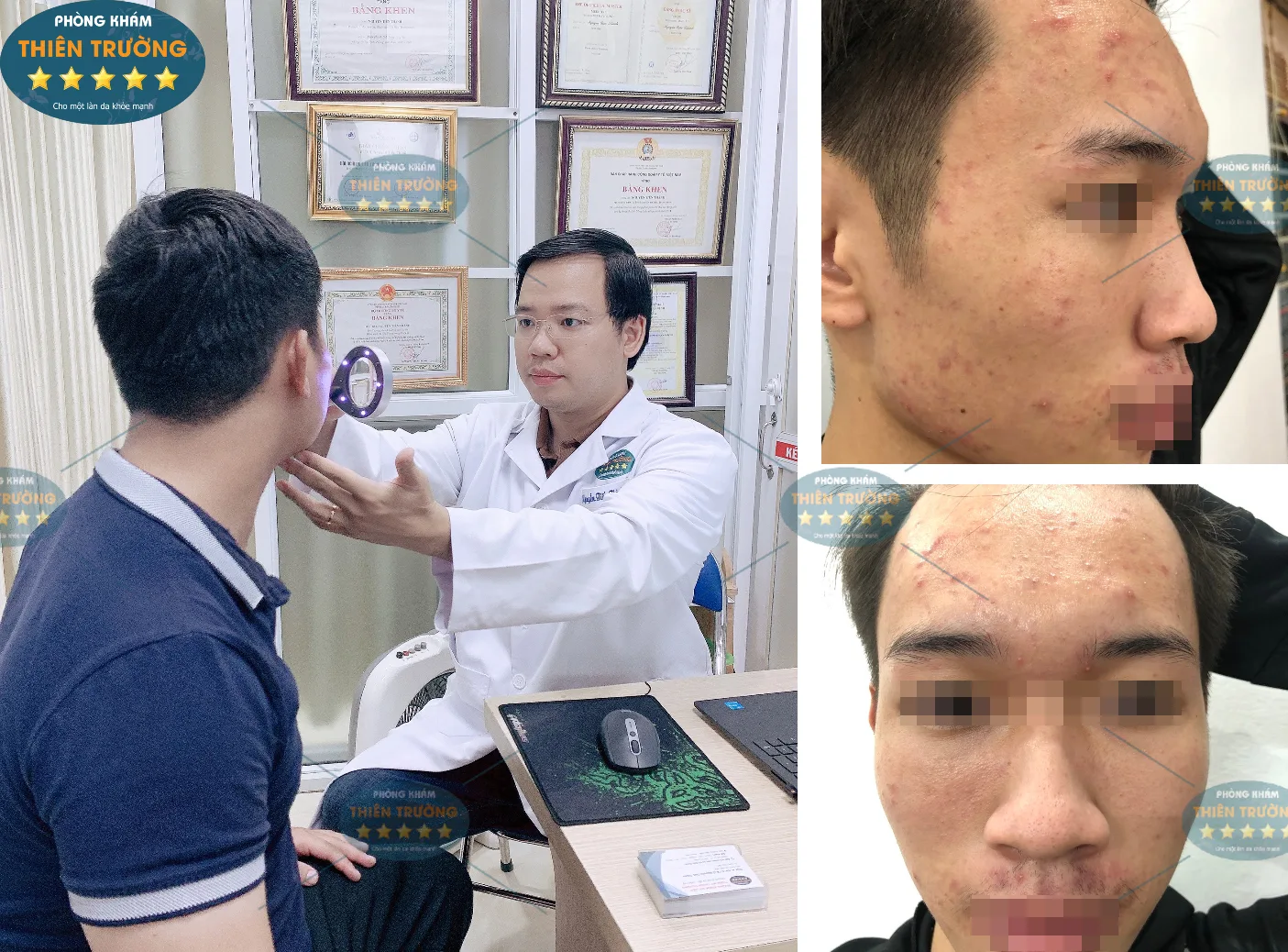 Hình ảnh: Bác sĩ đang thăm khám cho khách hàng.