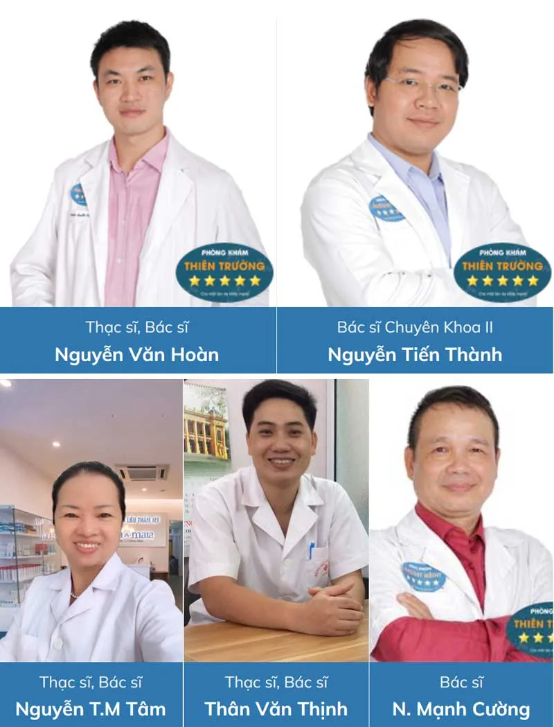 Hình ảnh: Đội ngũ bác sĩ tại Phòng Khám da liễu Thẩm mỹ Thiên Trường