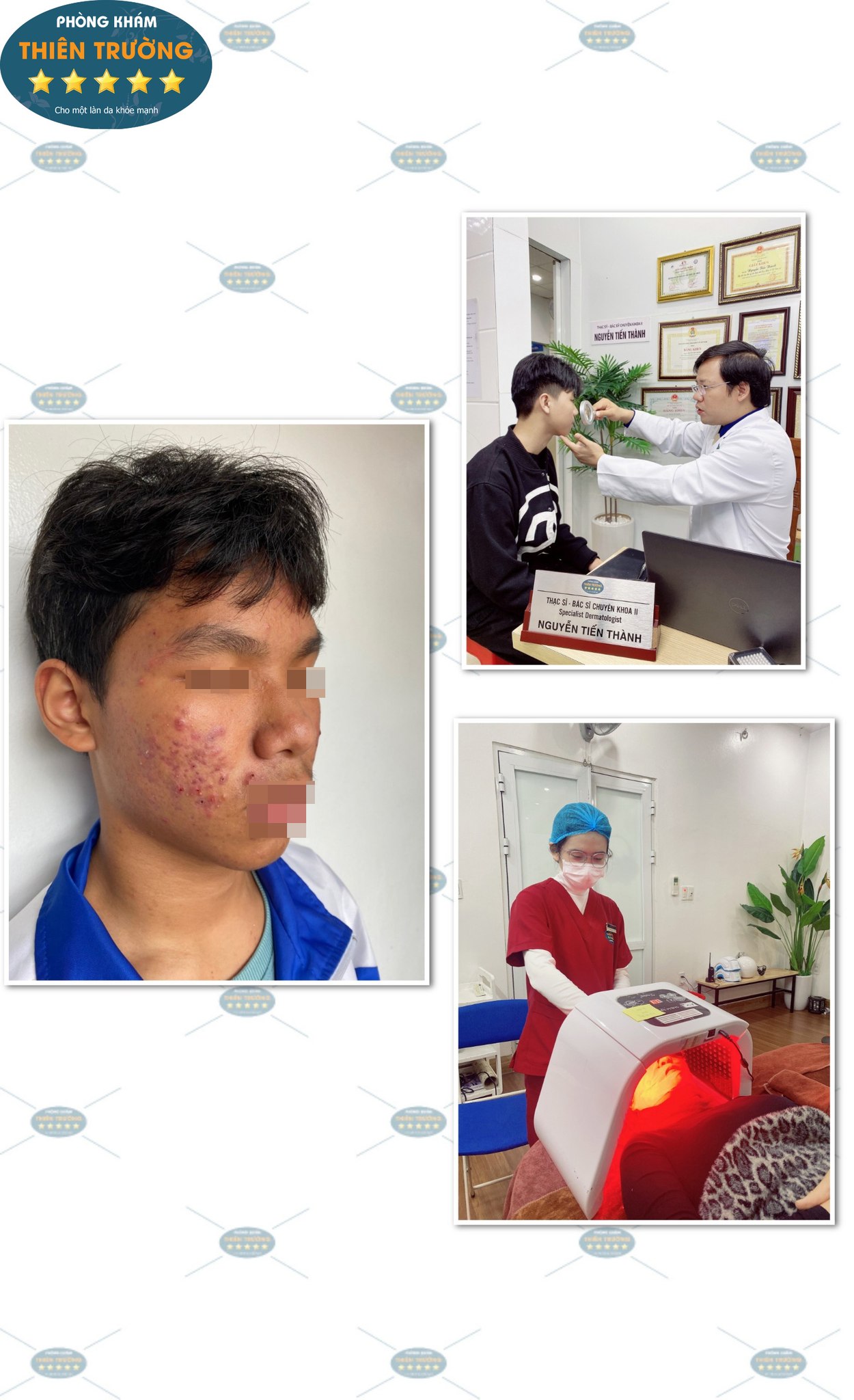 Hình ảnh: Thạc sĩ- Bác sĩ CK II Nguyễn Tiến Thành tại phòng khám Da Liễu thẩm mỹ Thiên Trường