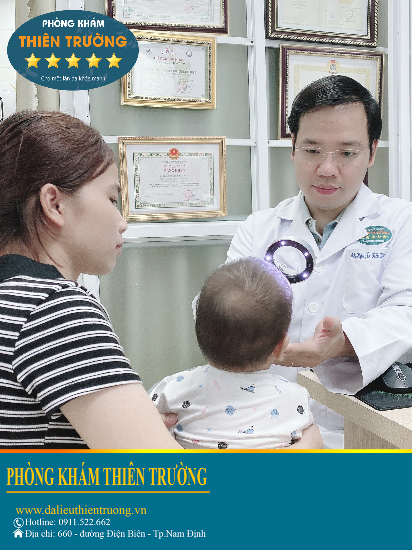 : Bác sĩ Nguyễn Tiến Thành thăm khám có khách hàng u mềm lây
